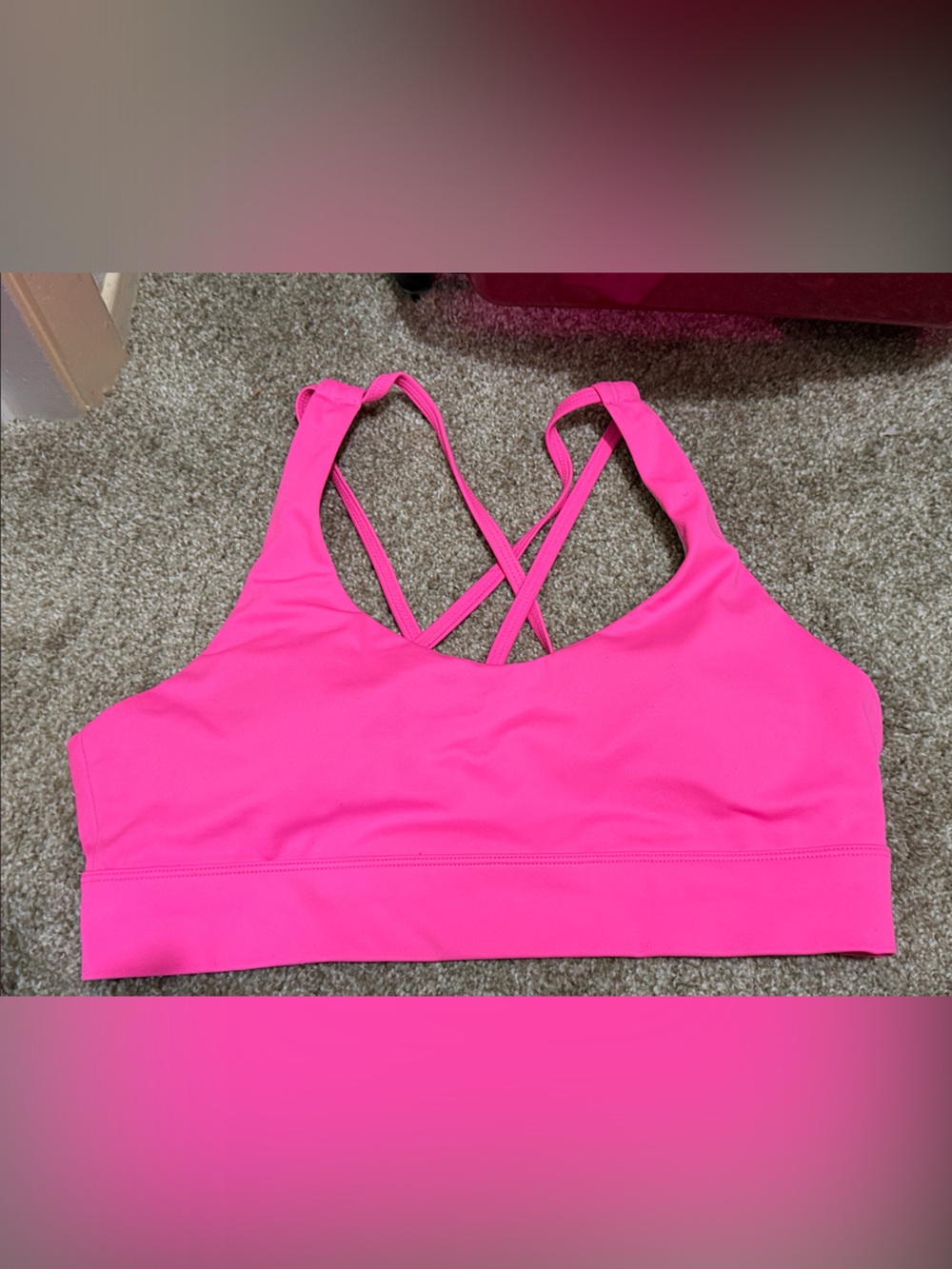 ZYIA Bright Pink Crisscross Sports Bra
